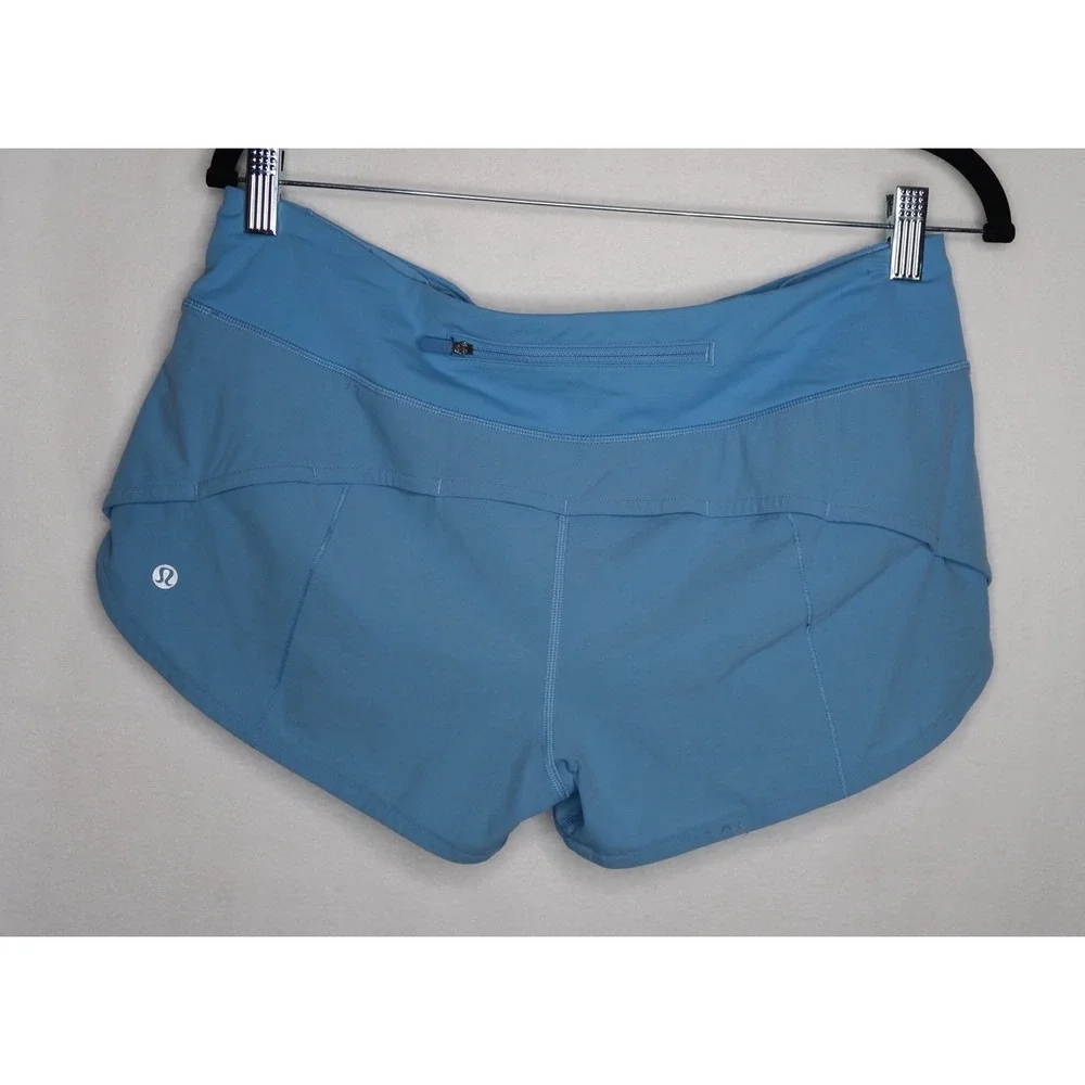 Lululemon Speed Up Short 2.5 Aero Blue Sz 8 Running Athletic Shorts Women's EUC